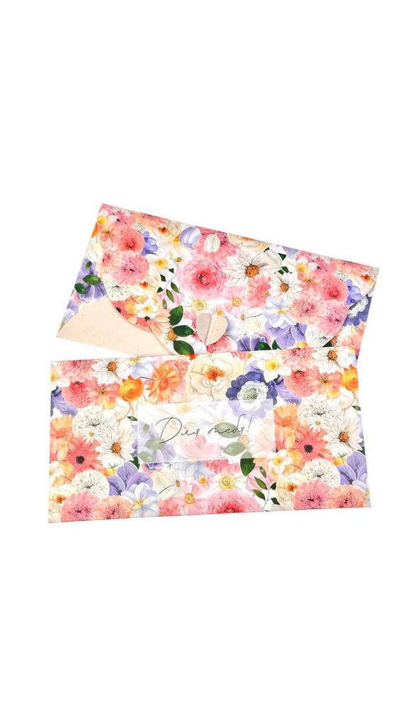 Конверт денежный с застёжкой - Цветочный "Для тебя!"