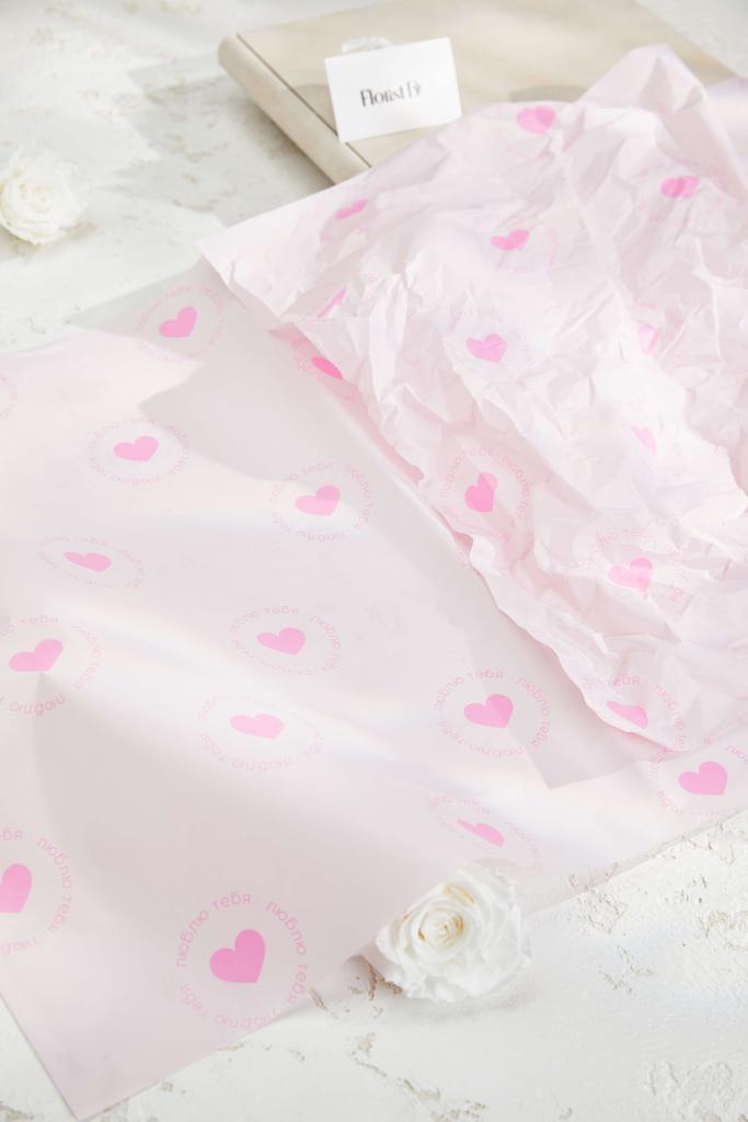 Тишью - Люблю тебя - Эмблема - Розовое