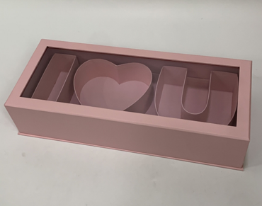 Бокс-композиция "I ❤ U" с прозрачным окном