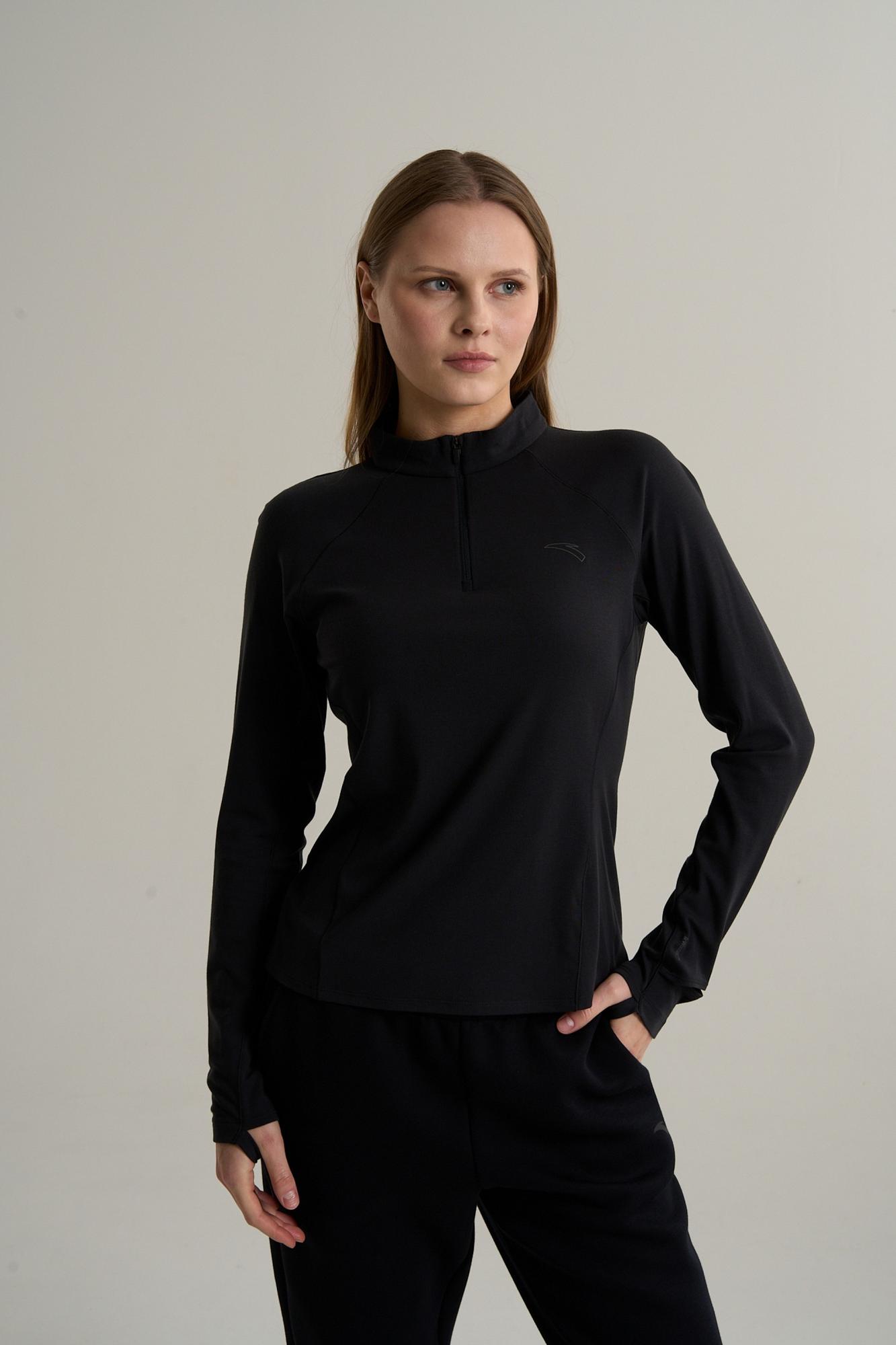 ЛОНГСЛИВ ANTA HALF-ZIP RUNNING LS TEE