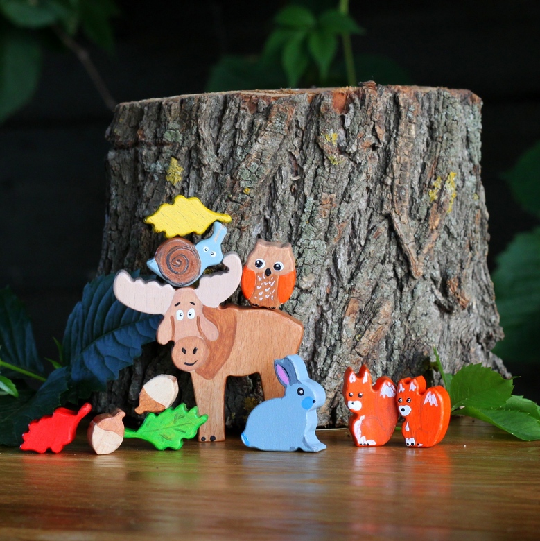 Набор - балансир "Лесные жители" Деревянные игрушки