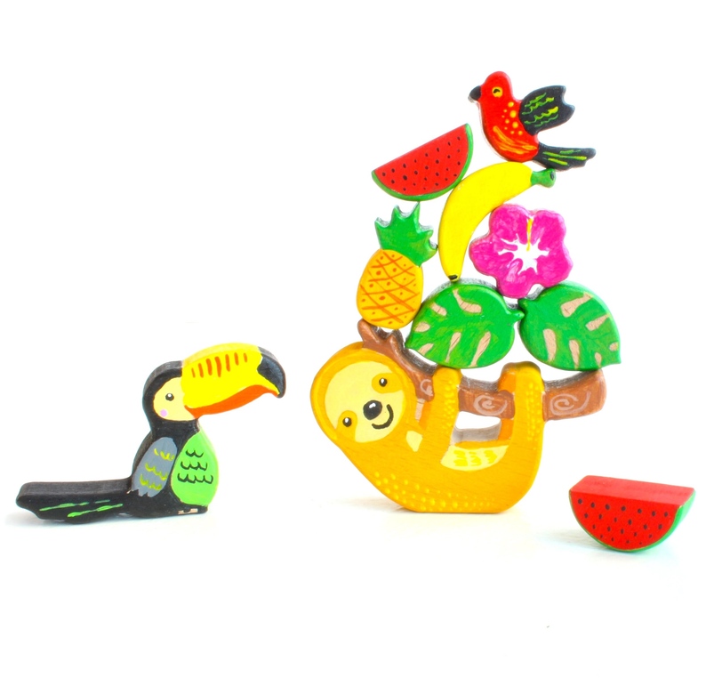 Ленивец Деревянная игрушка - миниатюра