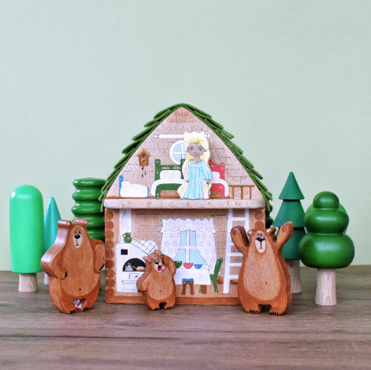 "Маша и три медведя" набор игрушек из дерева Детская классика