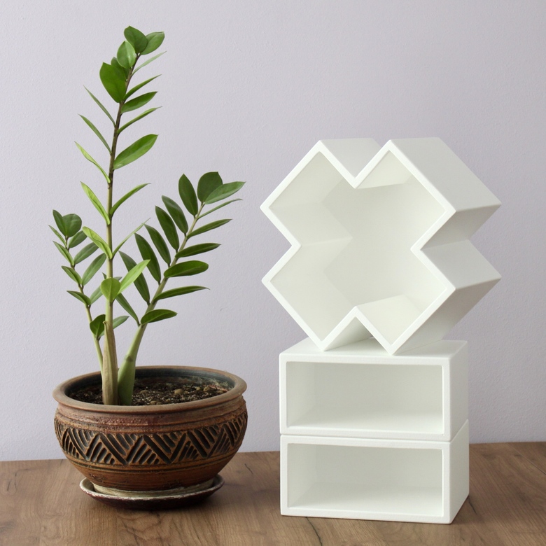 Буквы -полки Плюс и Равно Белого цвета