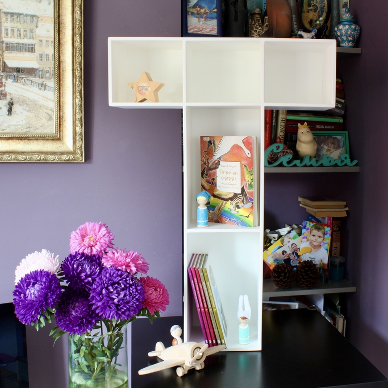 Буква -полка "Т" Цвет белый