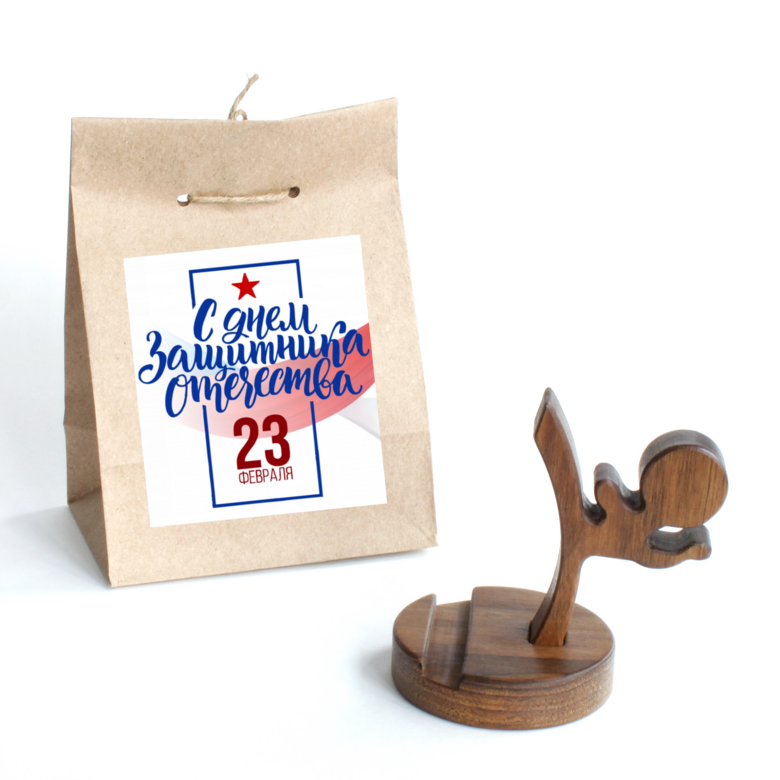 подставка для телефона, подставка каратист, деревянная подставка, подарок на 23 февраля, подарок сыну