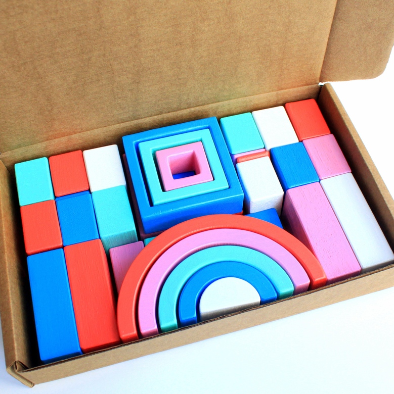 Маленький набор кубиков "Зефирные цвета"