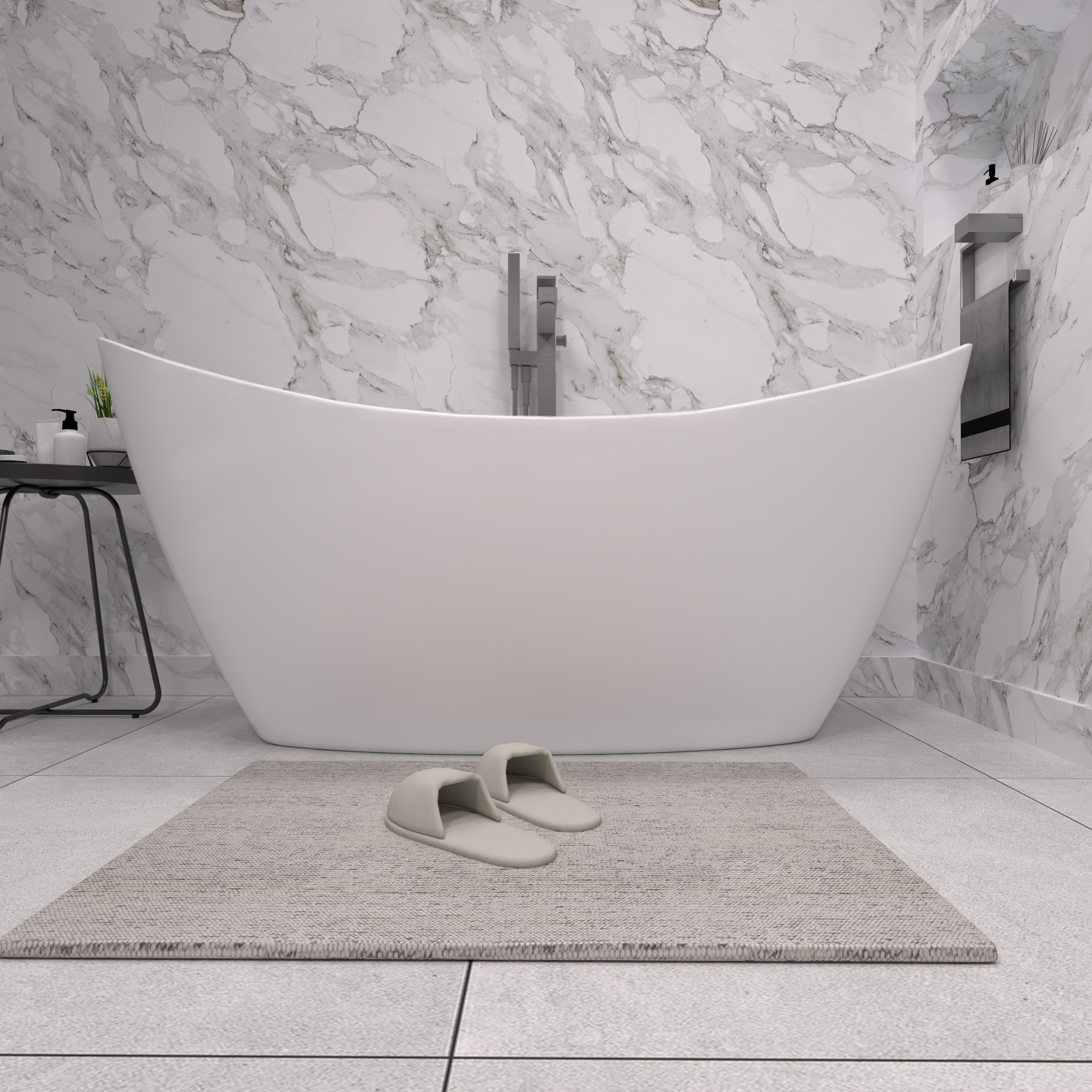 Отдельностоящая ванна из литьевого мрамора Вентура