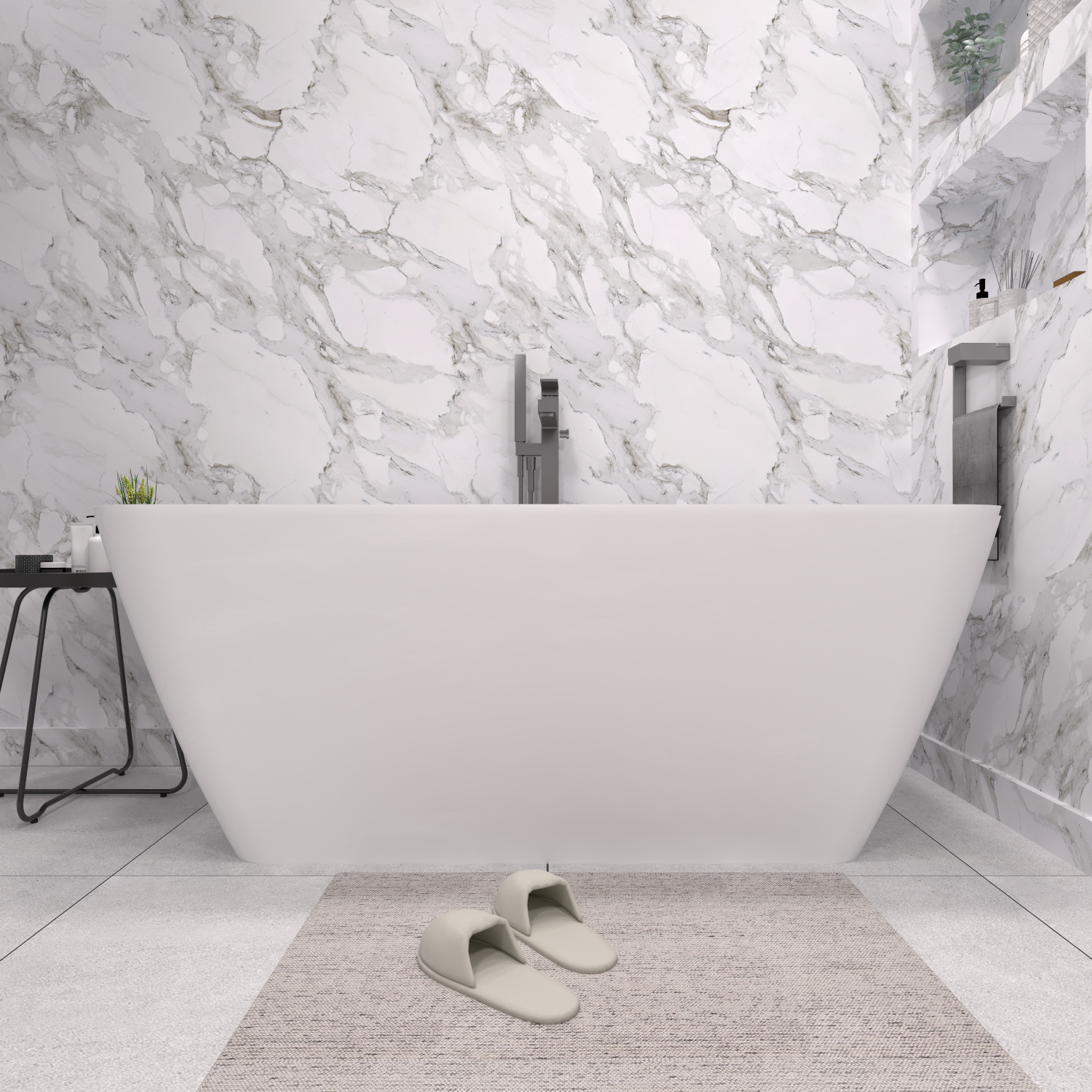 Отдельностоящая ванна из литьевого мрамора Квант