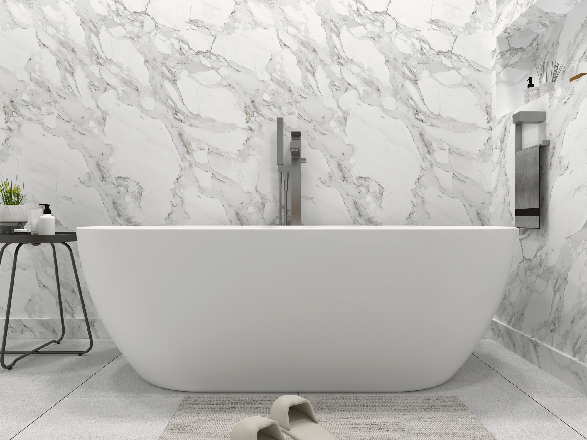 Отдельностоящая ванна из литьевого мрамора Монца