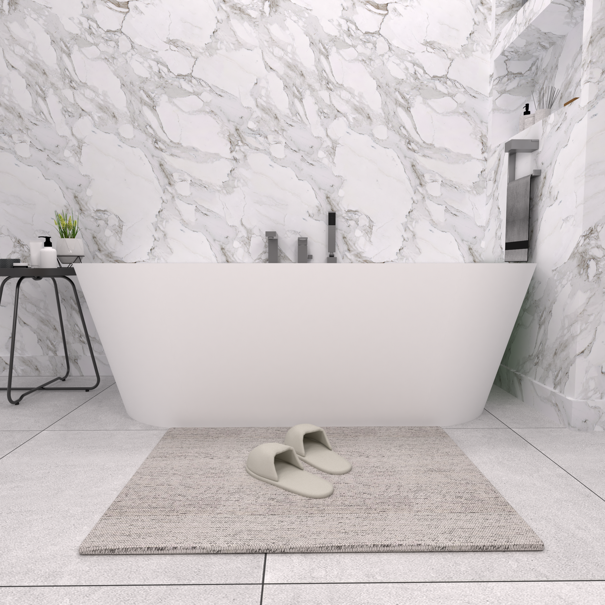 Пристенная ванна из литьевого мрамора Альтара