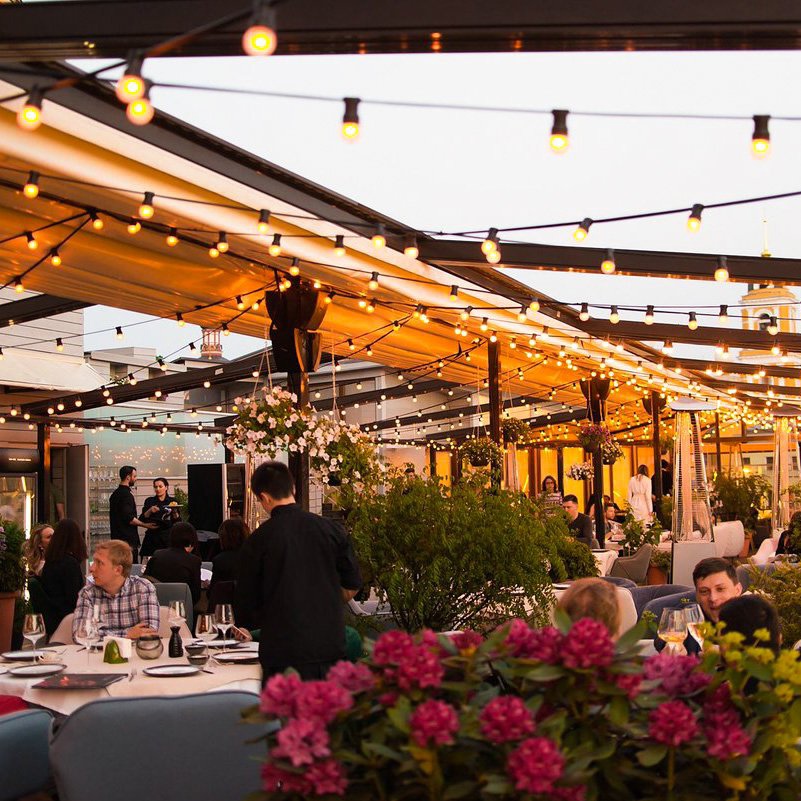 Гирлянда Вольта на широком проводе