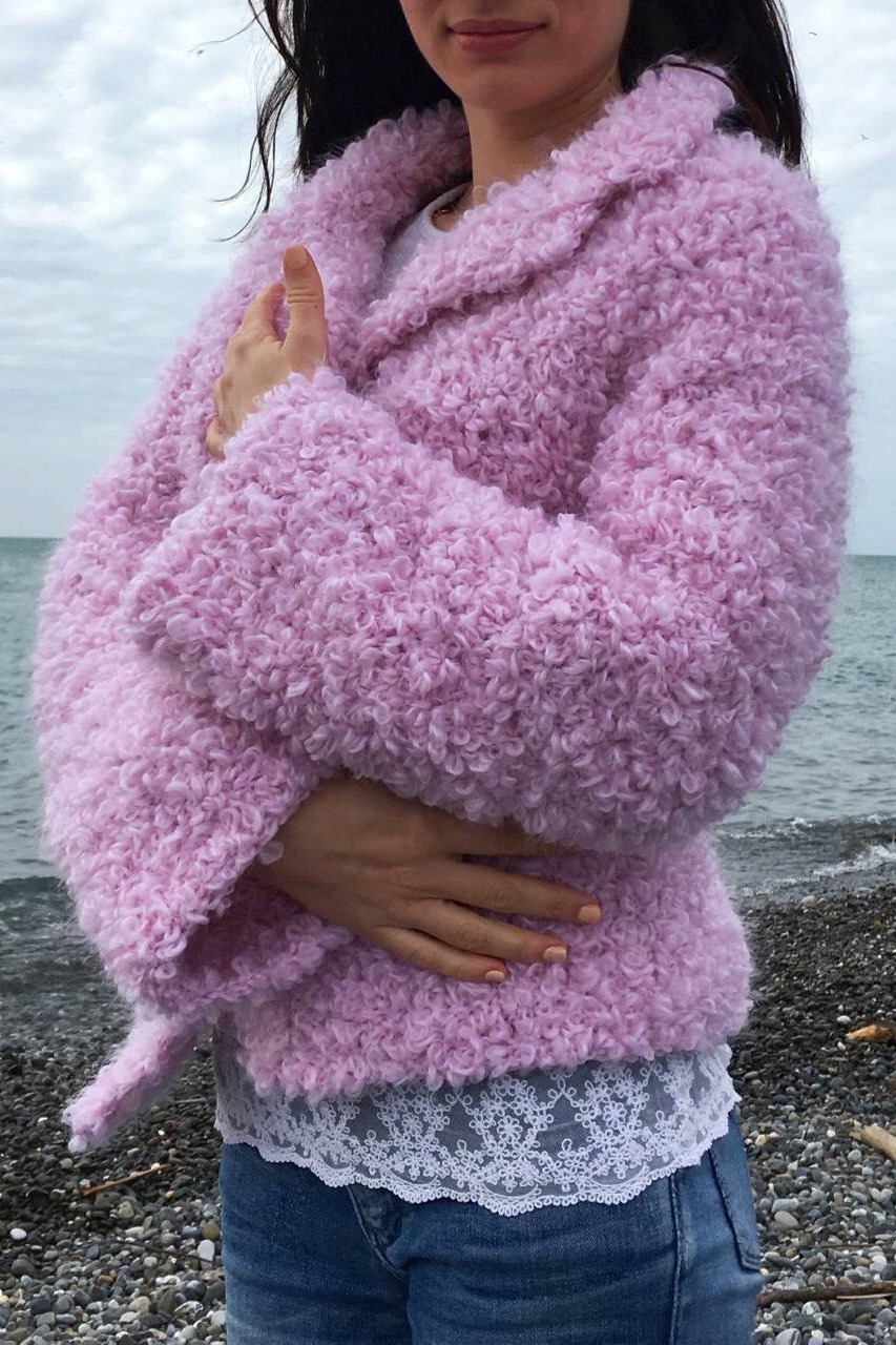 МК "Кардиган Букле" крючком