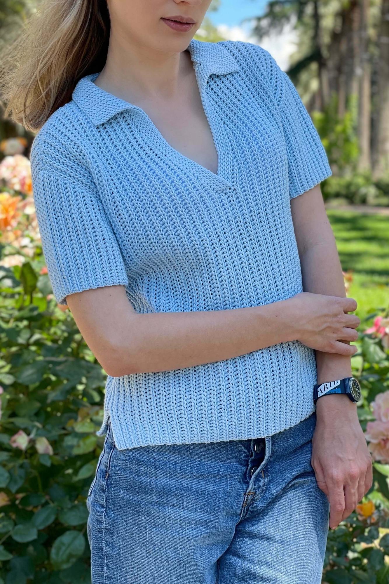 МК "Футболка ПОЛО" крючком