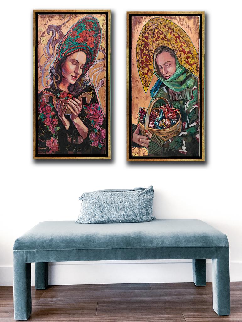 В интерьере