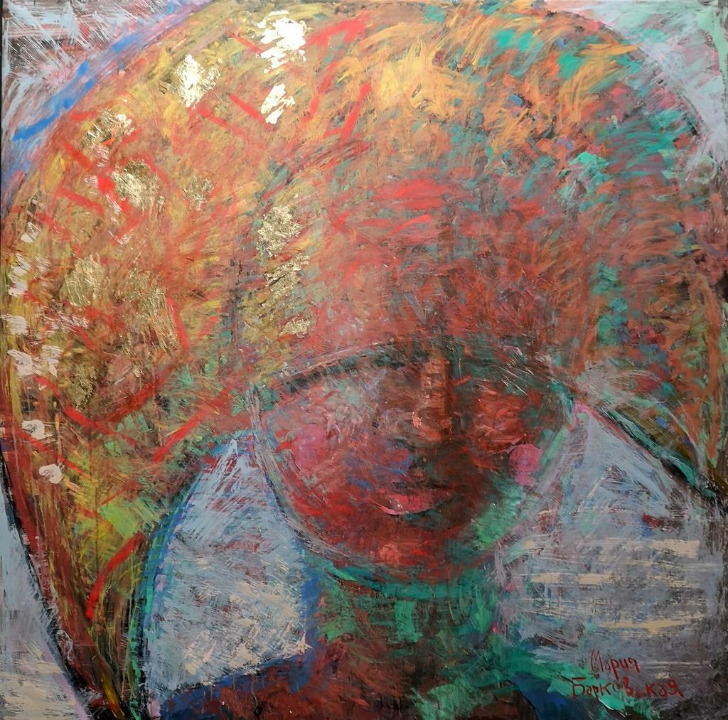 “Культурный код”  170х170см холст/масло/акрил/золото