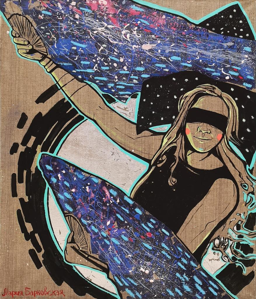 "Ночь. Серия Время солнца "  70х60см