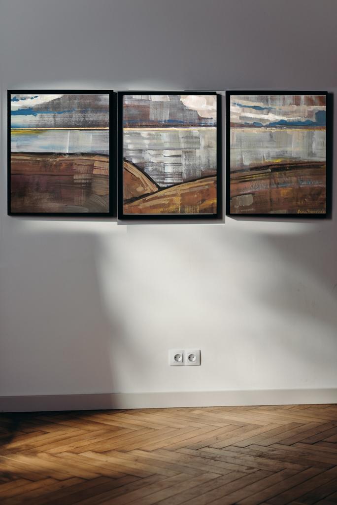 “Золотой горизонт”  триптих  50х60см каждая