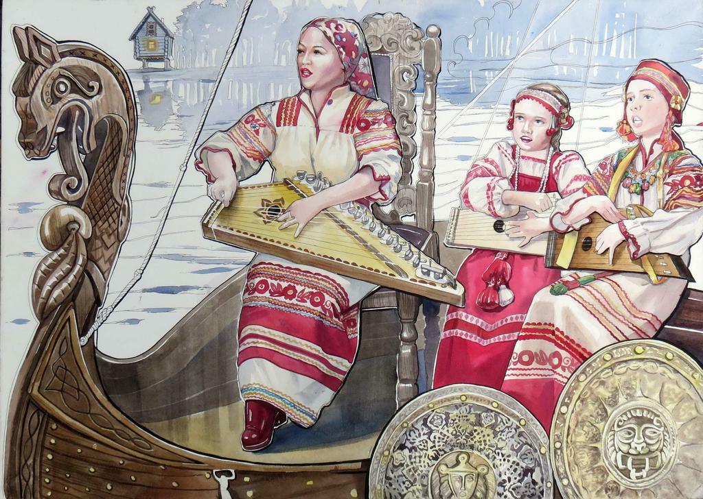 "Старинное сказание " 50х70см