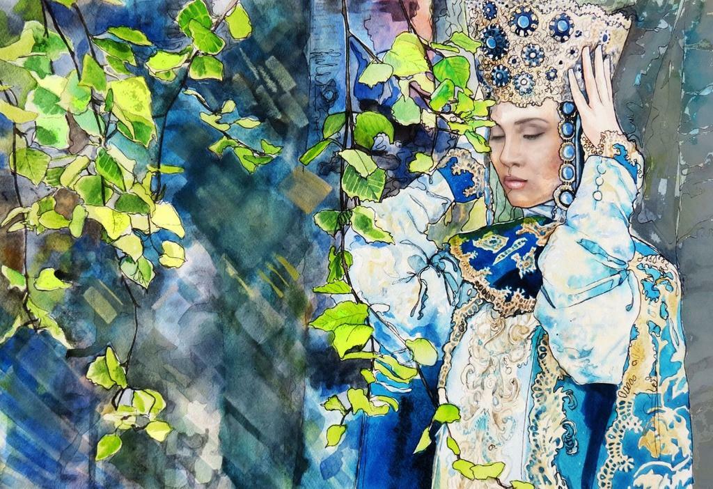 "Полдень"  50х60см