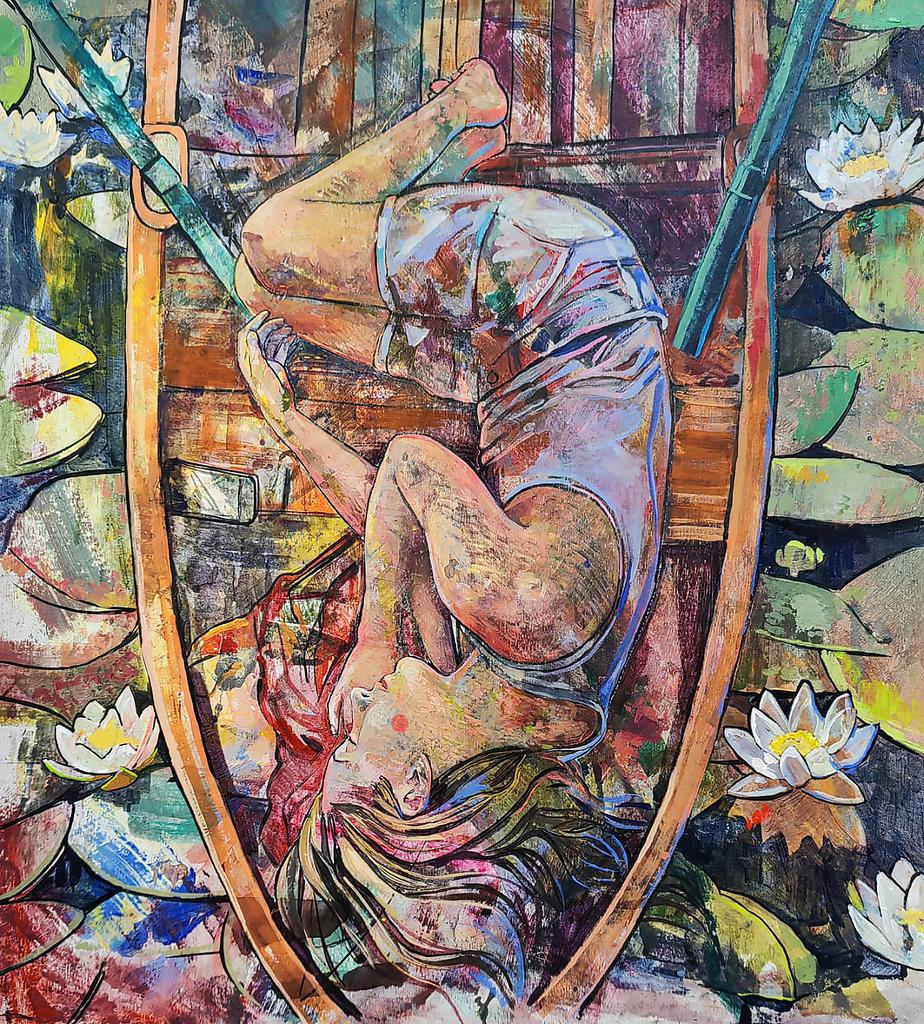 "Приходи в мою лодку "  80х100см