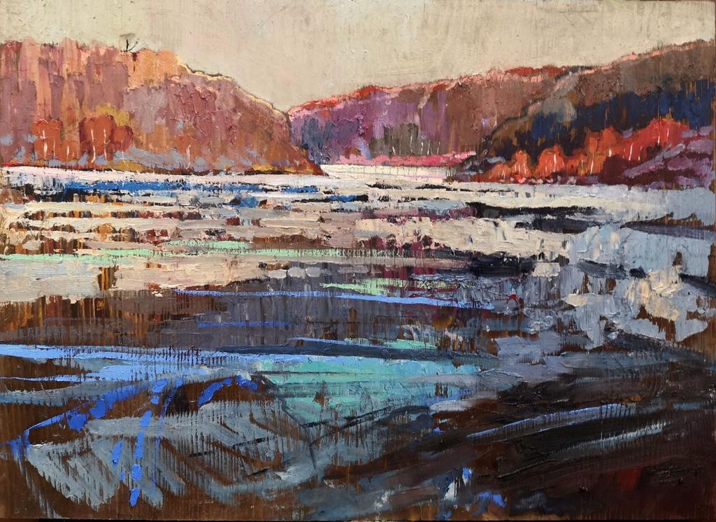 "Ока во льдах" 60х50см