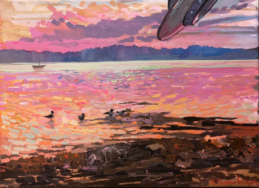 "Прилетели" 33х46см