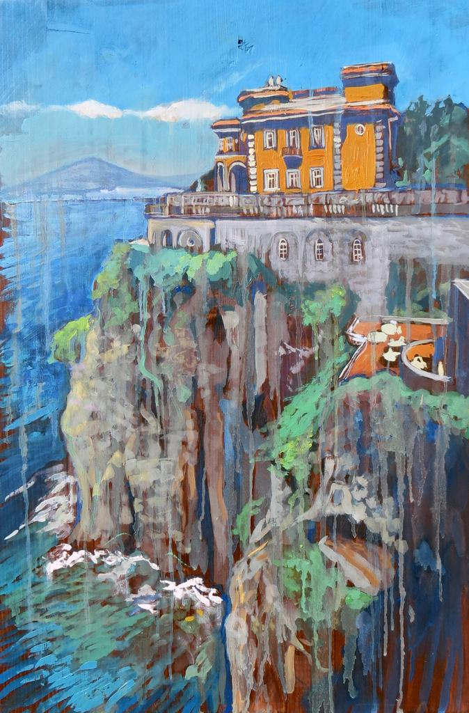 " Лазурный край. Спящий вулкан.  Сорренто" 40х60см