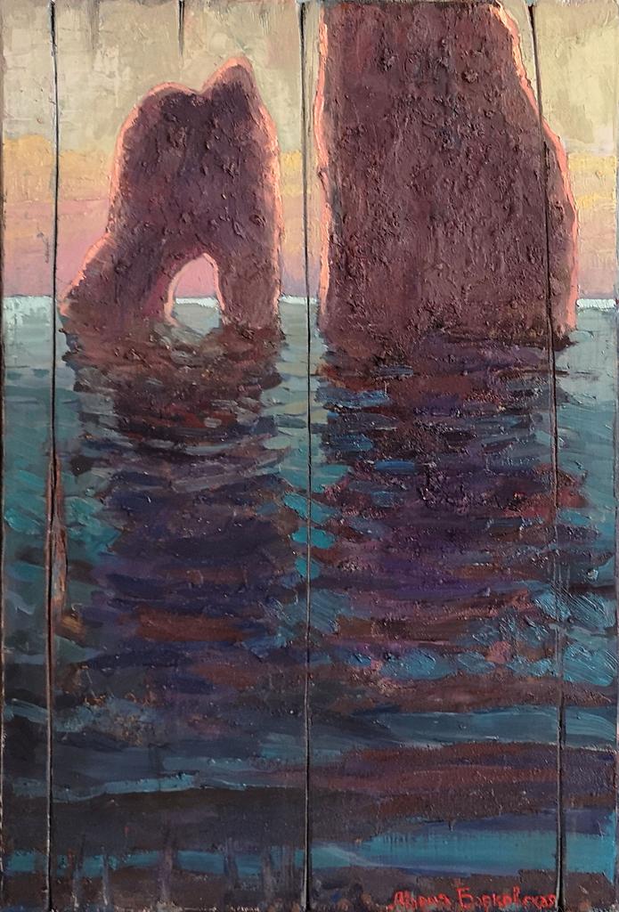 " Фаральони. Арка влюбленных.  Капри" 40х60см