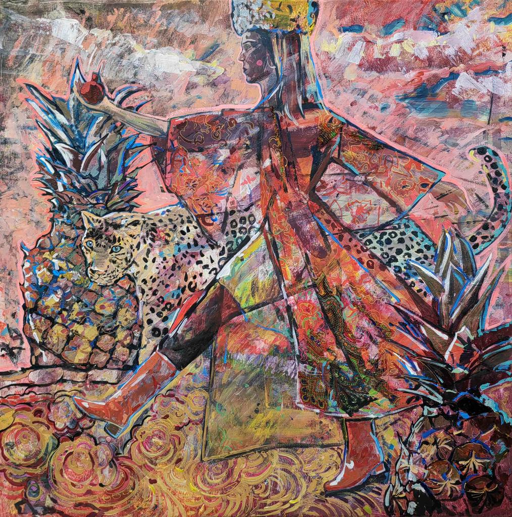 “Русское-заморское”  Мария Барковская  100х100см