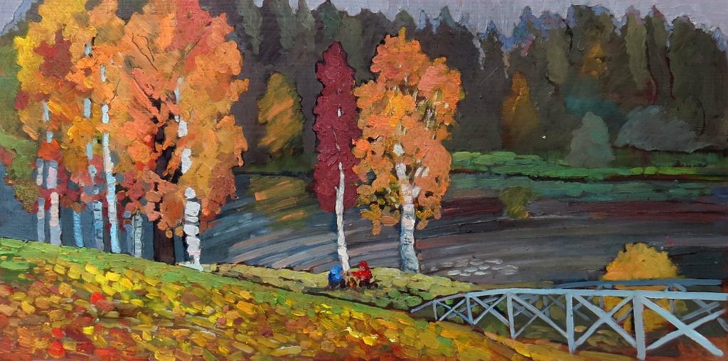 "Красный и синий" 40х80см