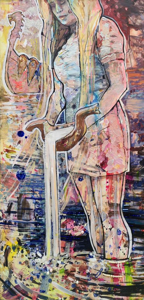 "Белая вода. Северные озера"   40х80см