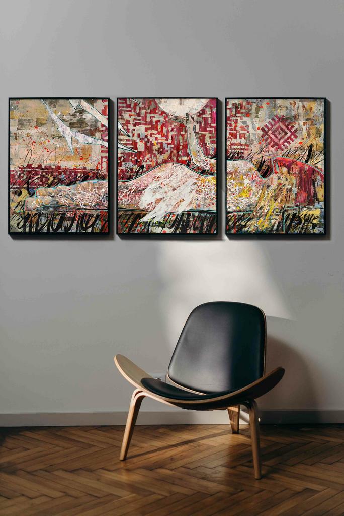 “Солнцестояние ” триптих 150х70см