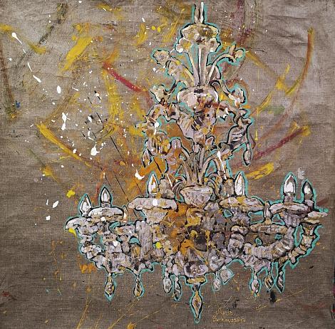 "Ты мой свет. Самый яркий"  100х100см