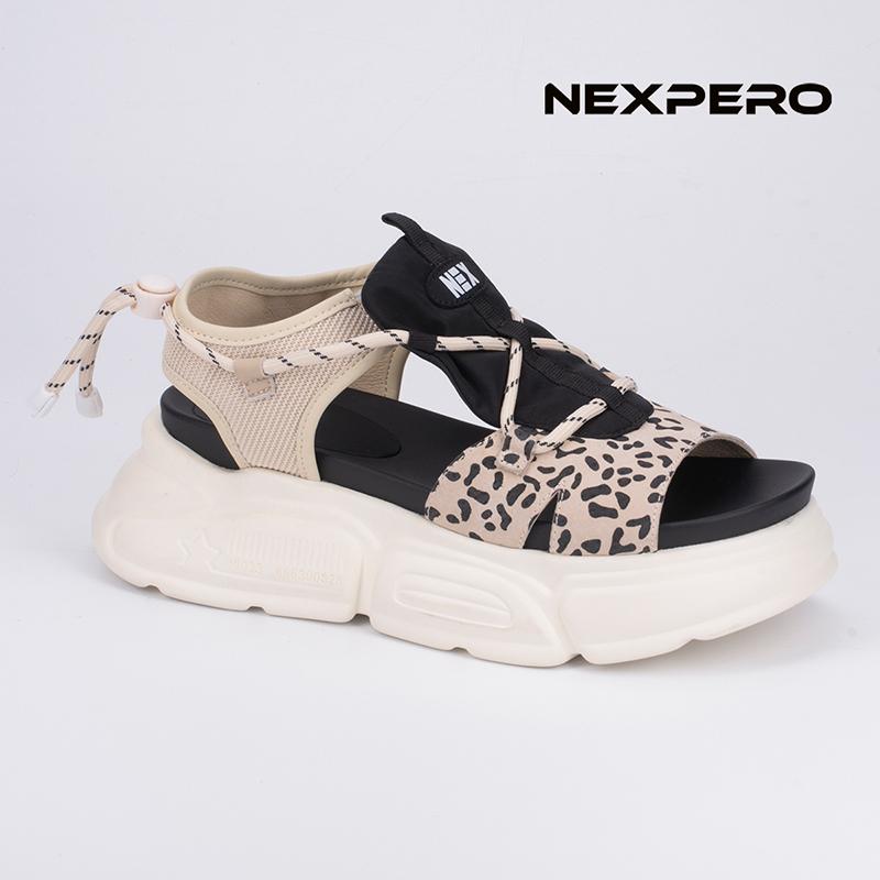 Сандалии женские черно-бежевые NexPero