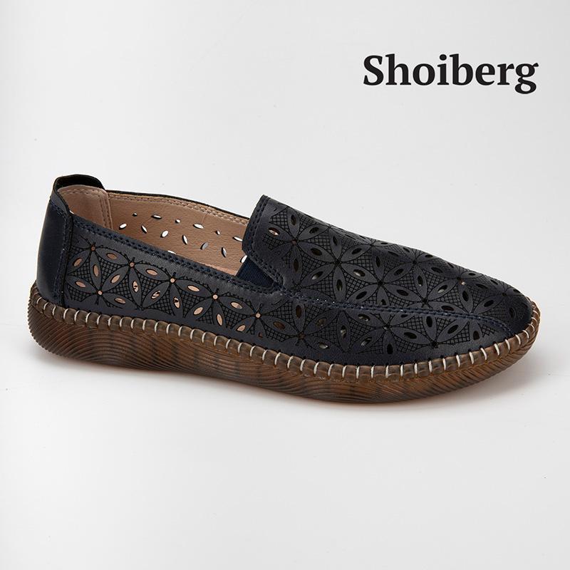 Слипоны женские синие Shoiberg