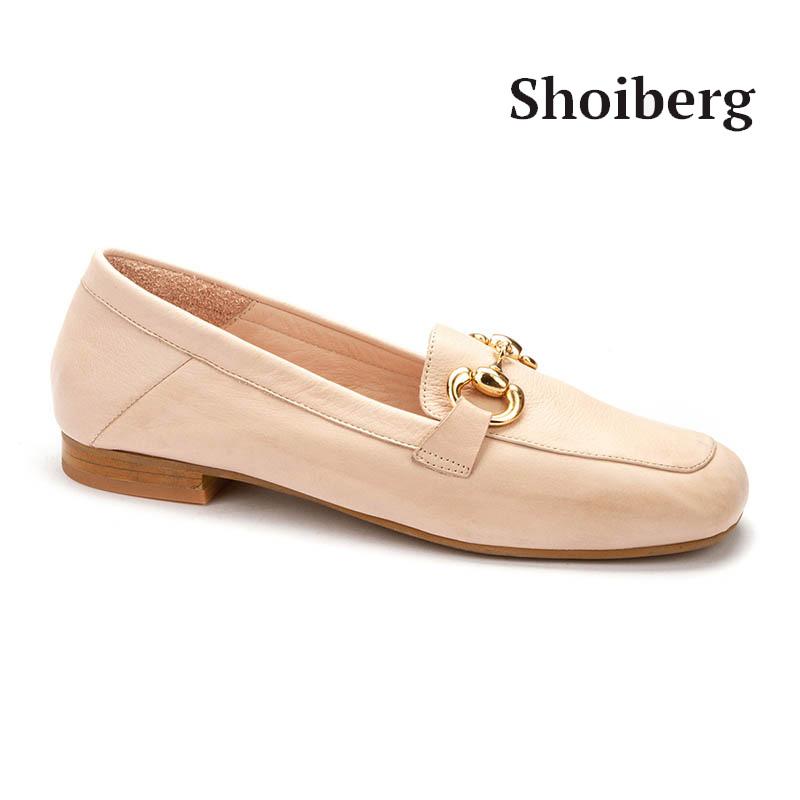 Лоферы женские пудра Shoiberg