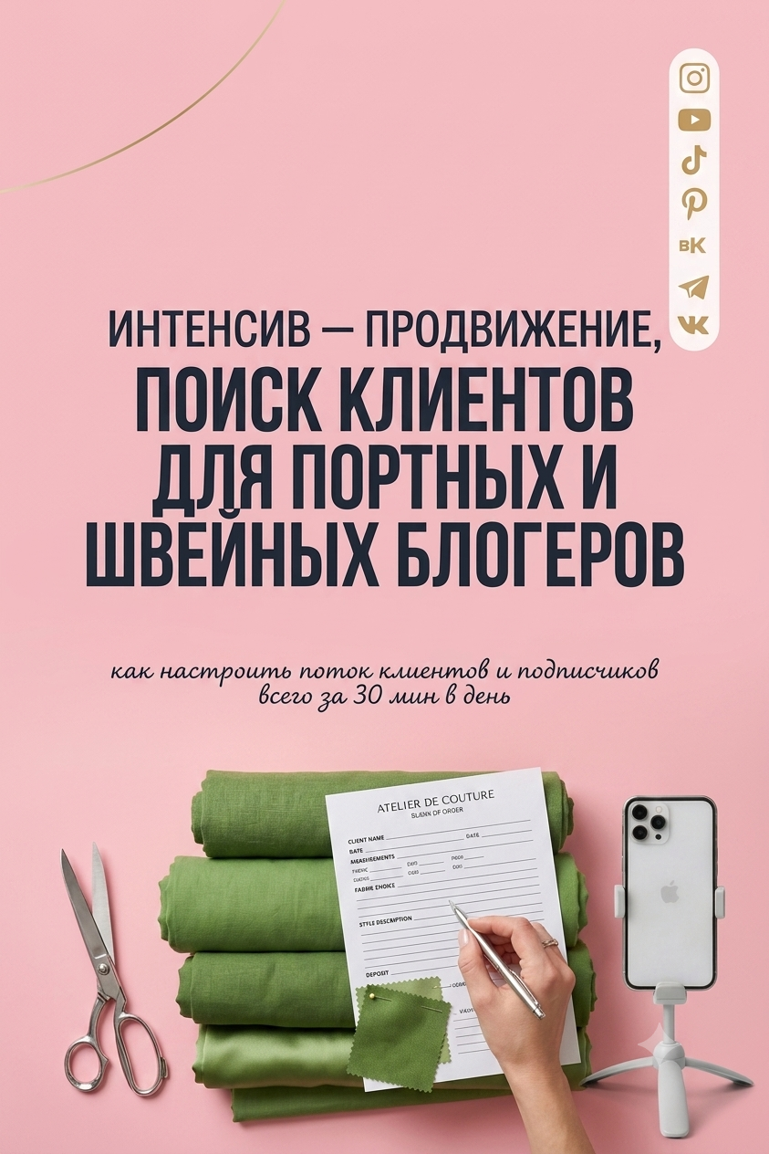 Продвижение для портных и швейных блогеров (поиск клиентов, подписчики)