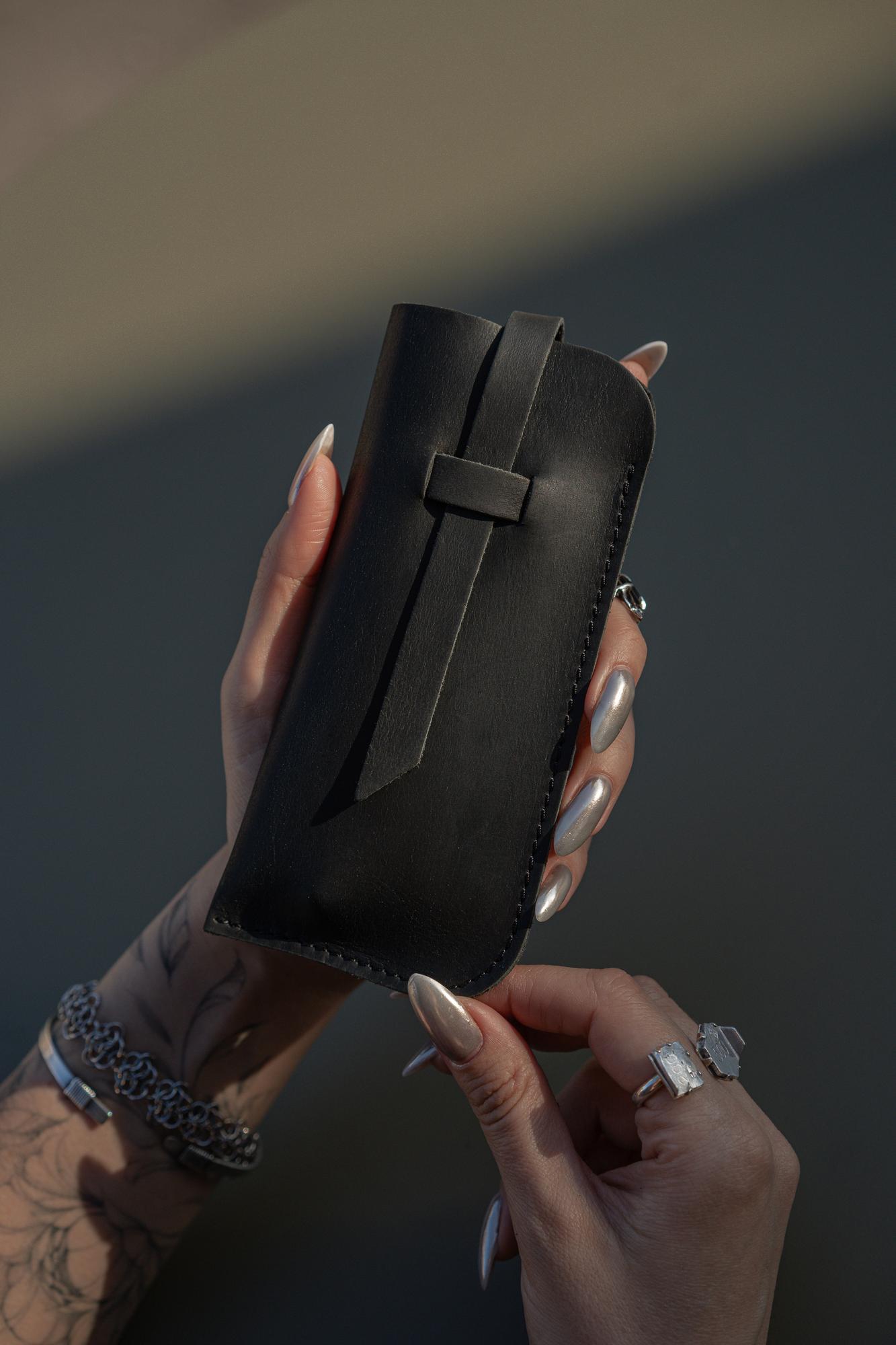 Кожаный очечник/Чехол для очков из натуральной кожи