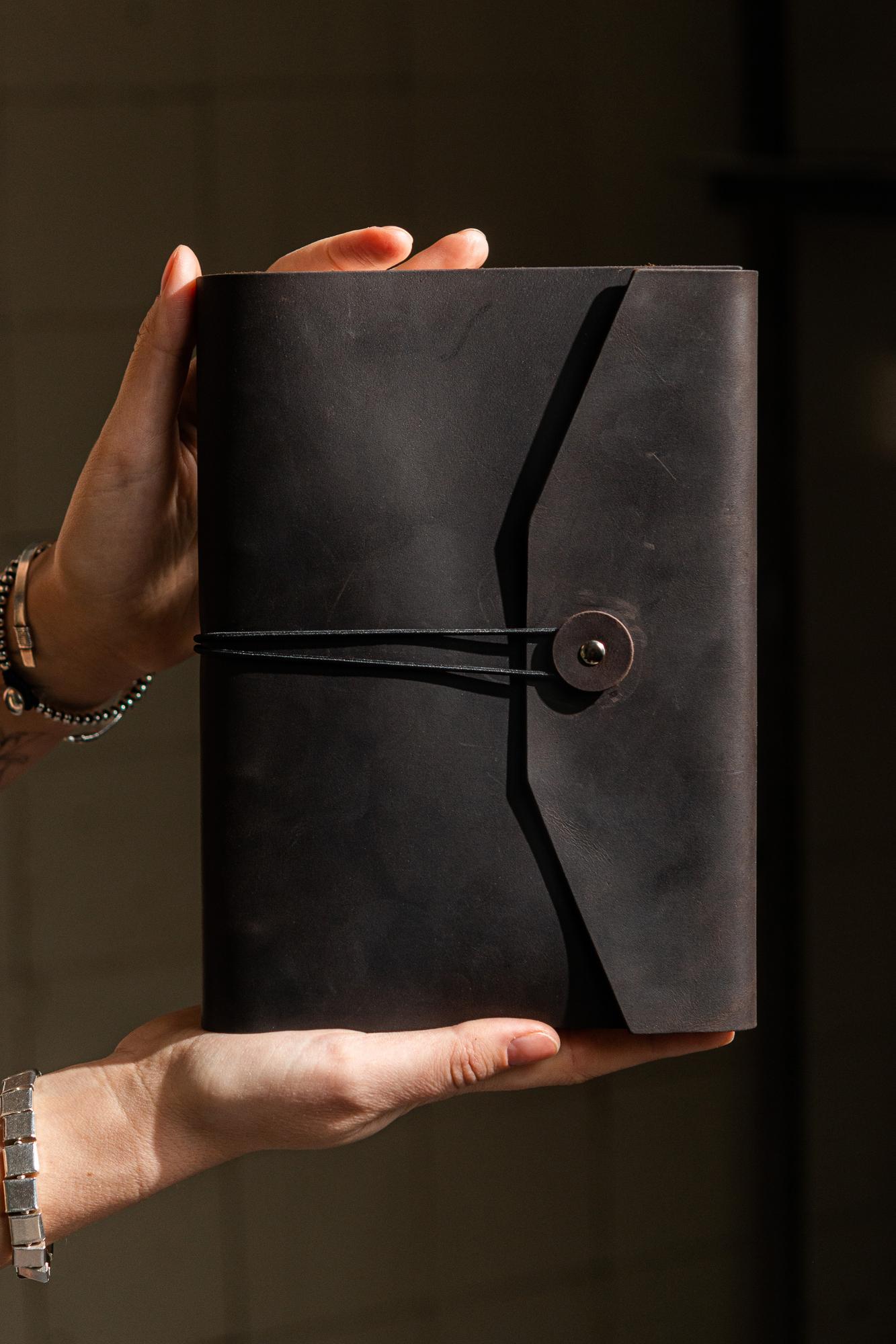 Ежедневник недатированный А5 из натуральной кожи, кожаный блокнот на кольцах со сменными блоками, 90 листов