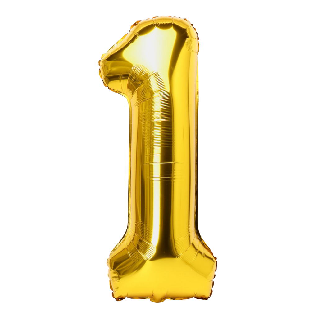 Шар фольгированный цифра (золото)