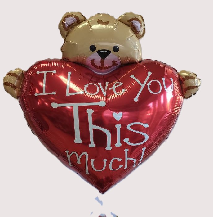Шар сердце с мишкой