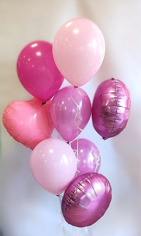 Фонтан розовых шаров