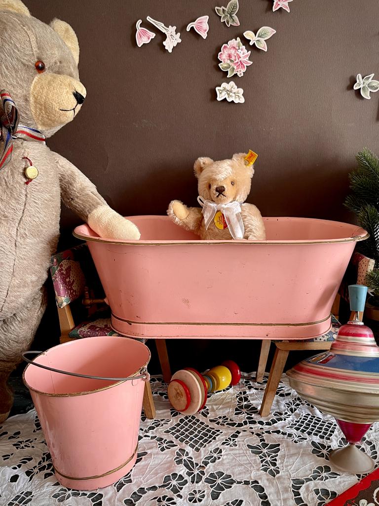 Большая кукольная ванна и ведро, Германия