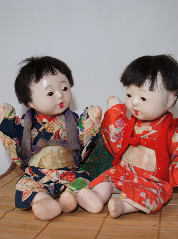 Антикварные японские куклы-дети Ичиматсу (500913)