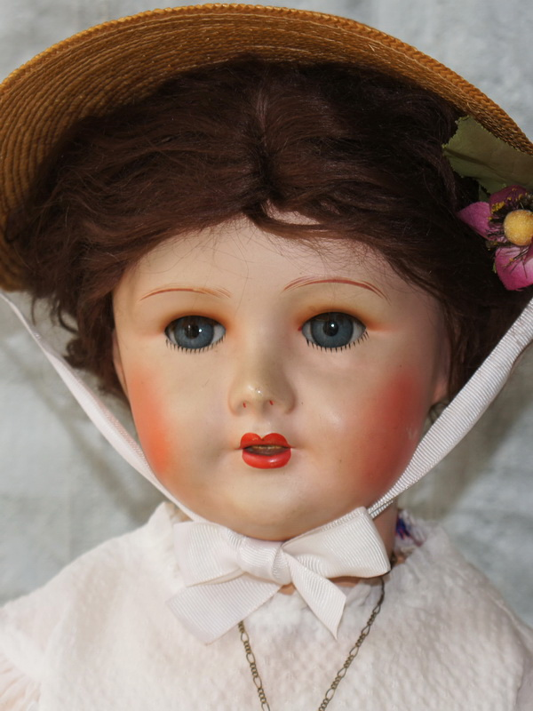 Большая старинная кукла, Франция, 70 см