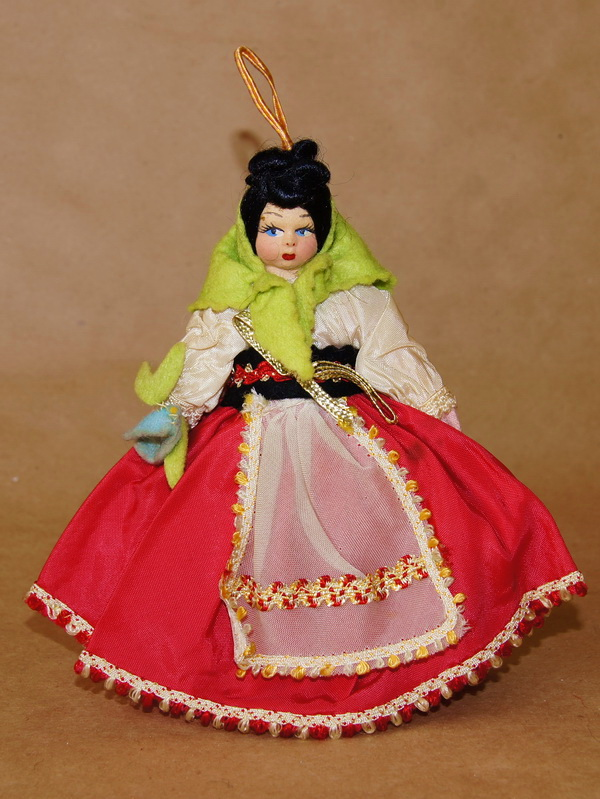 Итальянская тканевая мини куколка, 13 см (2008628)