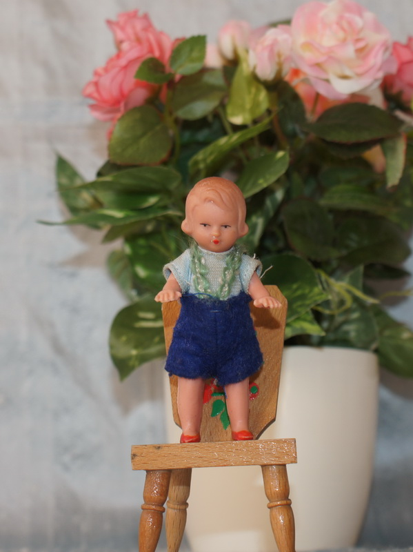 Кукла Тэбу в оригинальной одежде, ГДР, 8 см, 600345