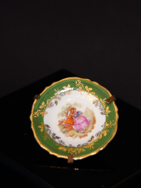 Миниатюрная тарелка, фарфор, Лимож, 5 см, 170613