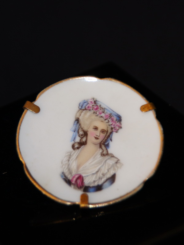 Миниатюрная тарелка, фарфор, Лимож, 5.5 см, 170612